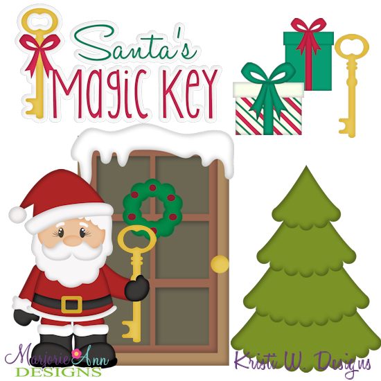 Santa's Magic Key SVG Cutting Files Includes Clipart - Click Image to Close